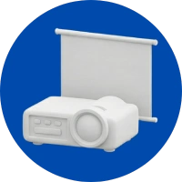 เครื่องฉายโปรเจคเตอร์ และจอภาพสำหรับการนำเสนอ ภาพคมชัด จากร้าน เควีซี คอมพิวเตอร์ เชียงราย