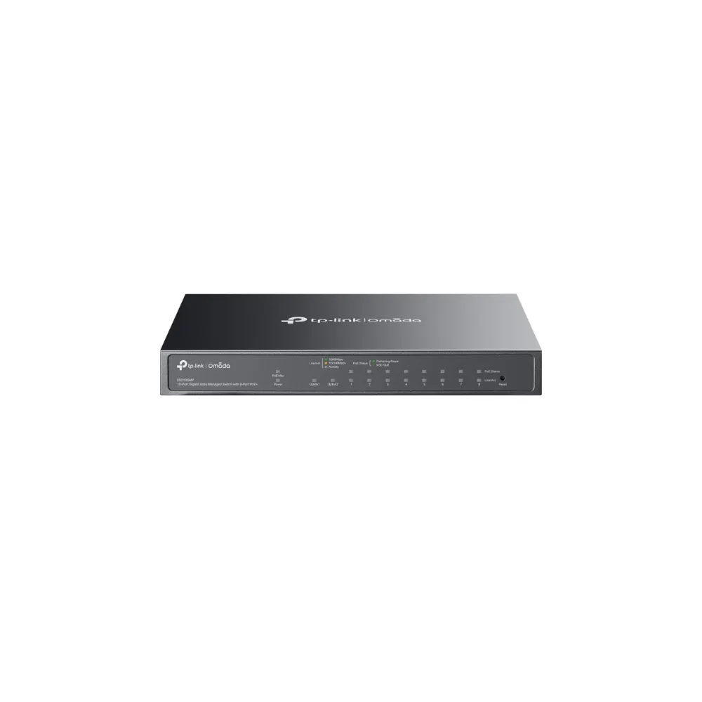 TP-Link ES210GMP Omada 10-Port Gigabit Easy Managed Switch with 8-Port PoE+