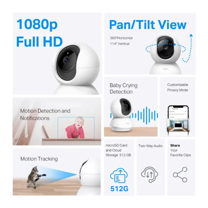 TP-LINK TAPO-C200 Camera WiFi HD