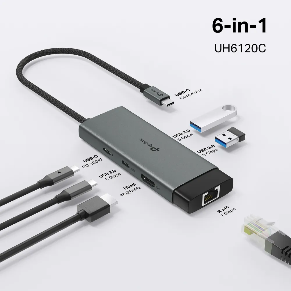 TP-Link UH6120C 6 in 1 USB-C Hub