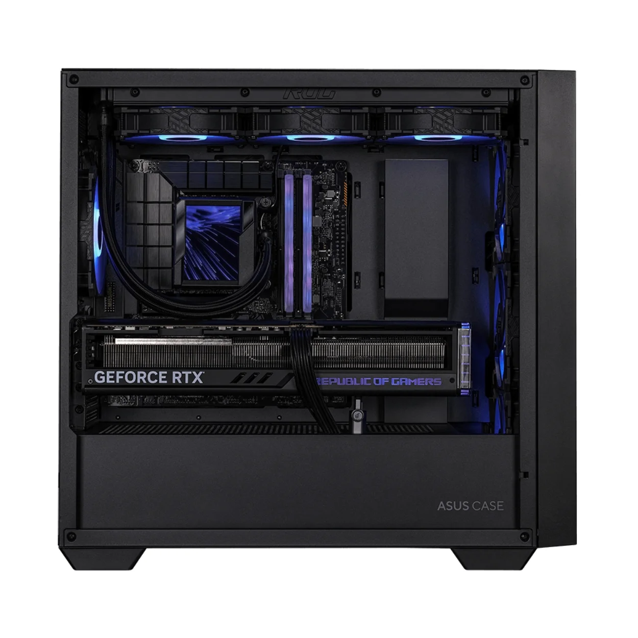 เคสคอมพิวเตอร์ สีดำ ASUS A21 Micro-ATX Black