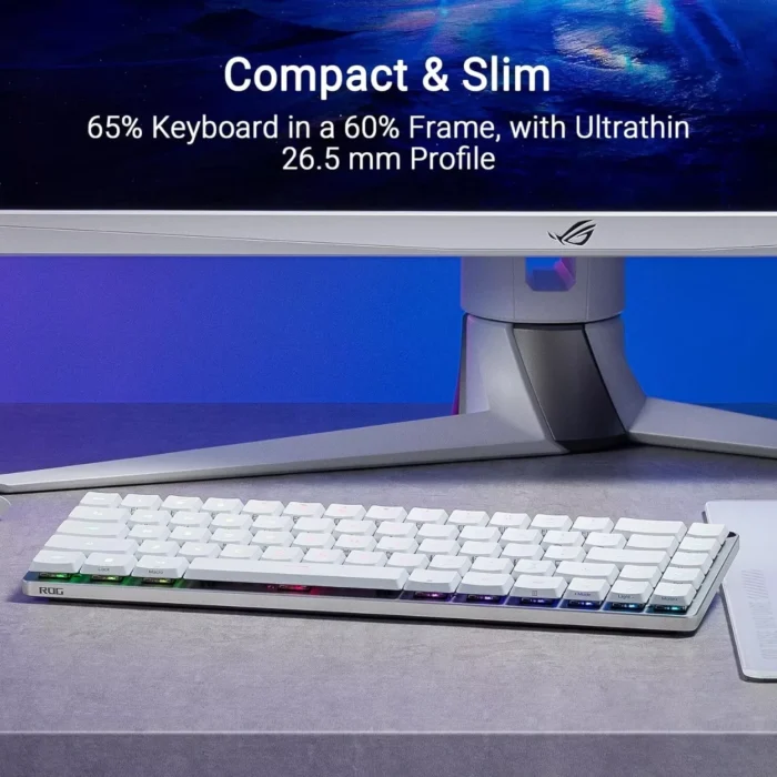 ASUS-M603-Falchion-LowProfile-RX-Blue-06 คีย์บอร์ดไร้สาย สีขาว ภาษาอังกฤษ ASUS M603 Falchion Low Profile RXBlue Keyboard (พิมพ์แล้วมีเสียงคลิก และได้แรงต้าน 2 จังหวะ)