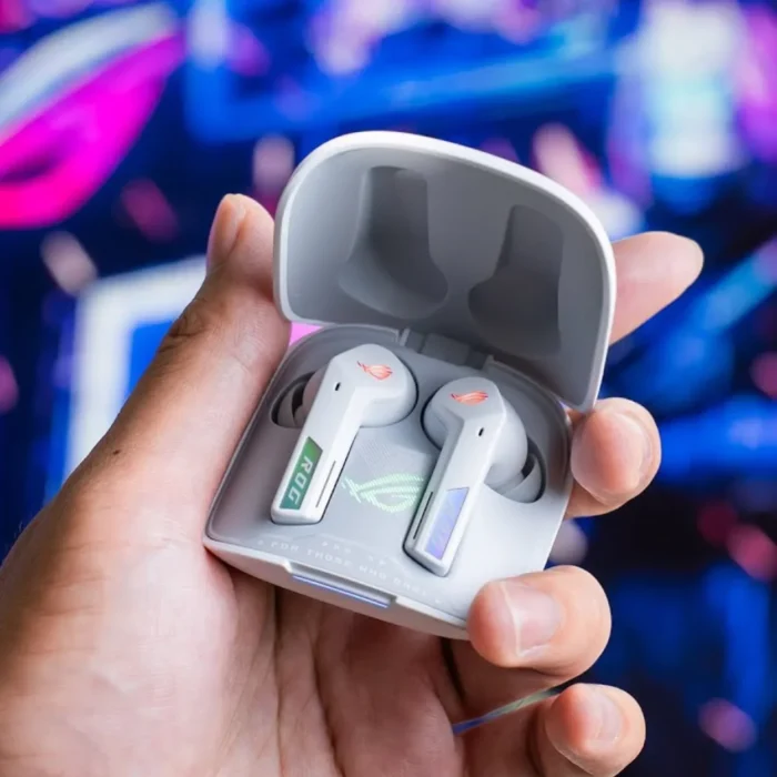 ASUS R55ES Cetra True Wireless SpeedNova 04 หูฟังไร้สาย หูฟังเกมมิ่ง สีขาว ASUS Cetra True Wireless SpeedNova White
