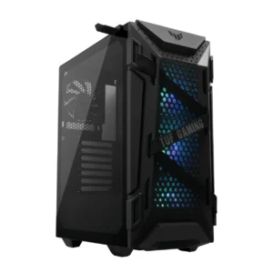 เคสคอมพิวเตอร์ สีดำ ASUS TUF Gaming GT301 ATX Mid-Tower Compact Case พร้อมพัดลม ARGB