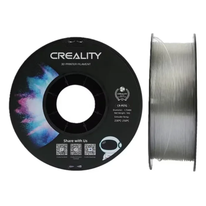 CR-PETG-Filament-Translucent-1.75mm-1KG-02 เส้นพลาสติก 3D สีใส โปร่งแสง Creality CR-PETG Filament Translucent 1.75mm 1KG