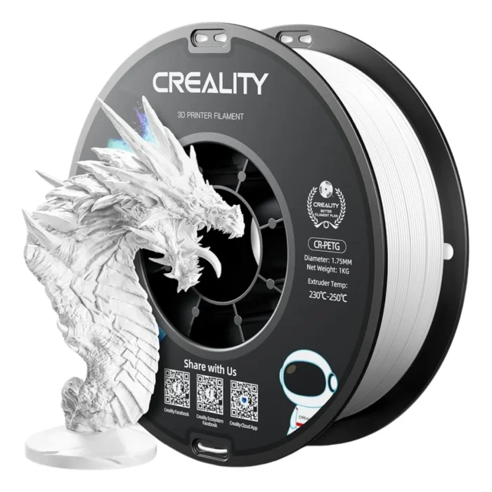เส้นพลาสติก 3D สีขาว Creality CR-PETG Filament White 1.75mm 1KG
