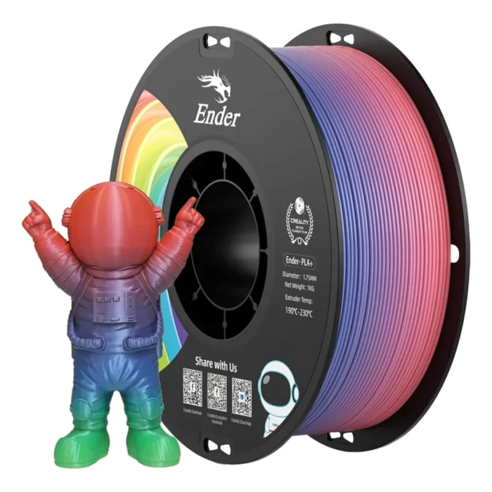 Ender-PLA-Filament-1.75mm-1KG-Rainbow-03 เส้นพลาสติก 3D สีรุ้ง Creality Ender-PLA+ Filament 1.75mm 1KG Rainbow