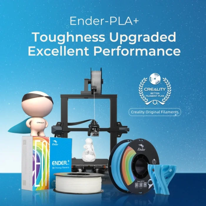 Ender-PLA-Filament-1.75mm-1KG-White-04 เส้นพลาสติก 3D สีเขียวสดใส Creality Ender-PLA+ Filament 1.75mm 1KG Jade