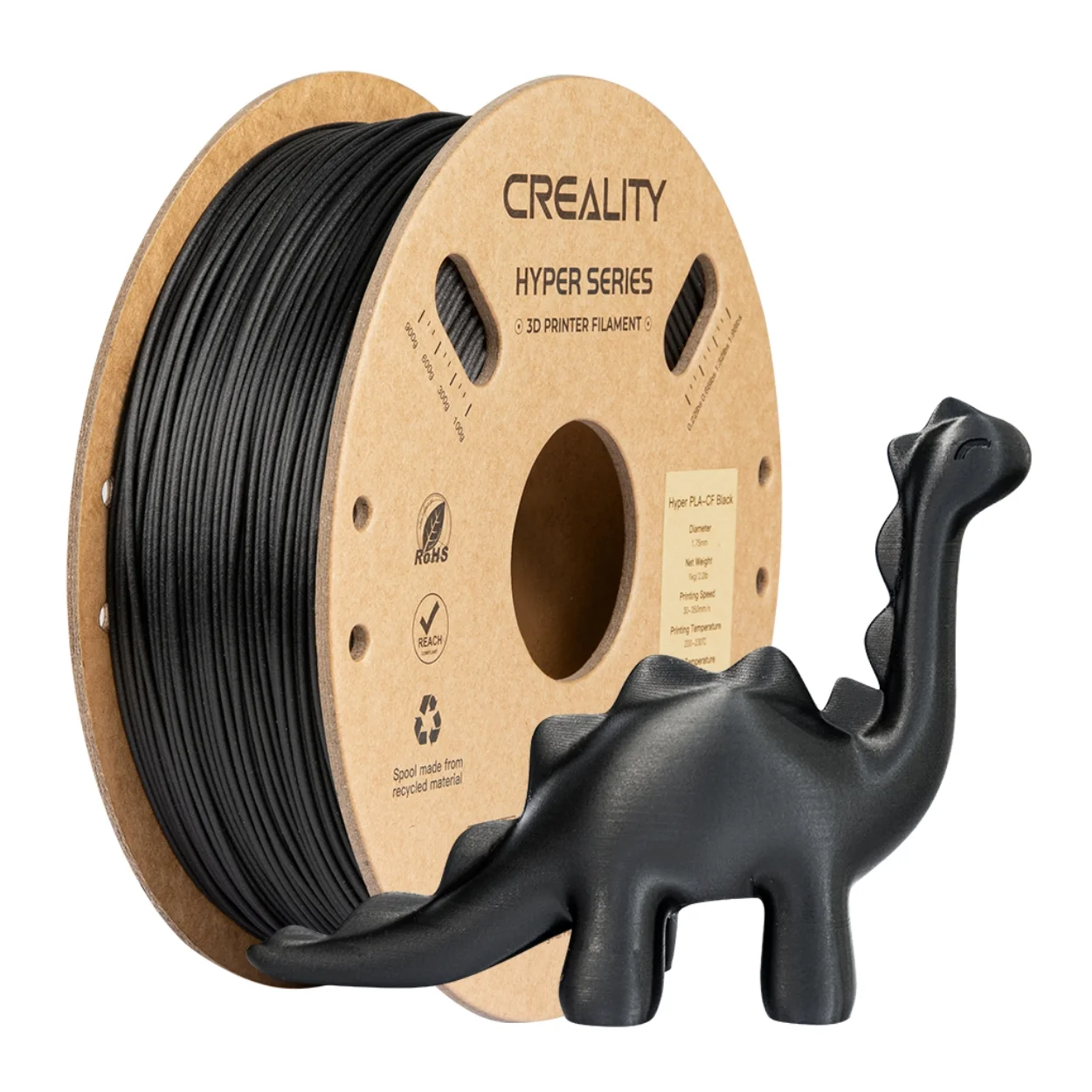 เส้นพลาสติก 3D สีดำ Creality Hyper PLA Black 1.75 mm 1KG