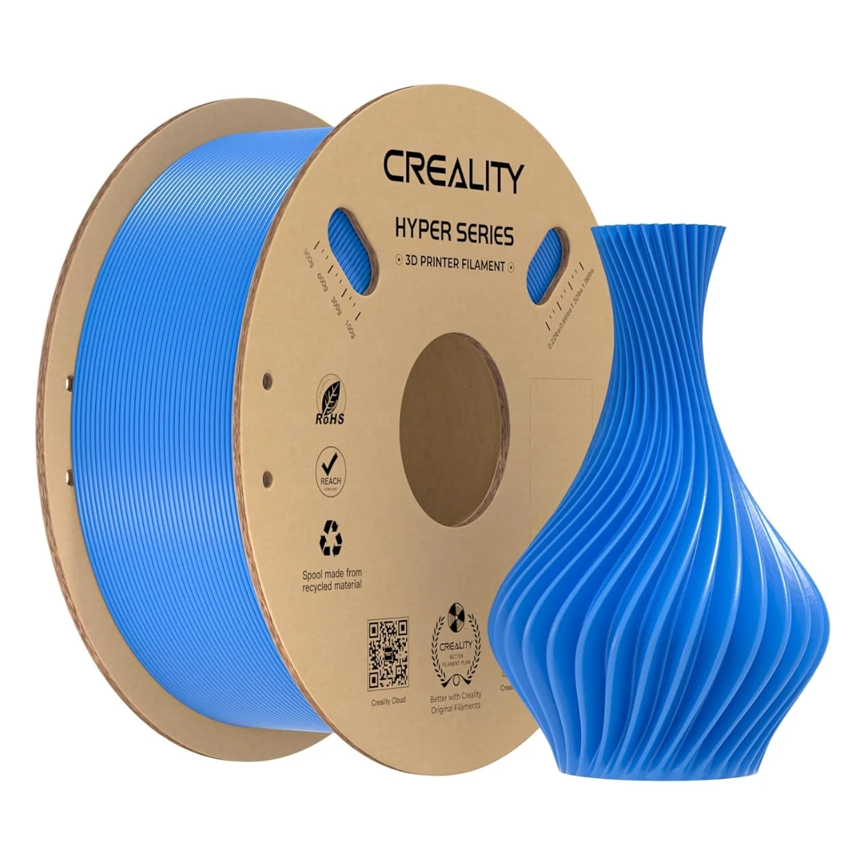 เส้นพลาสติก 3D สีฟ้า Creality Hyper PLA Blue 1.75 mm 1KG