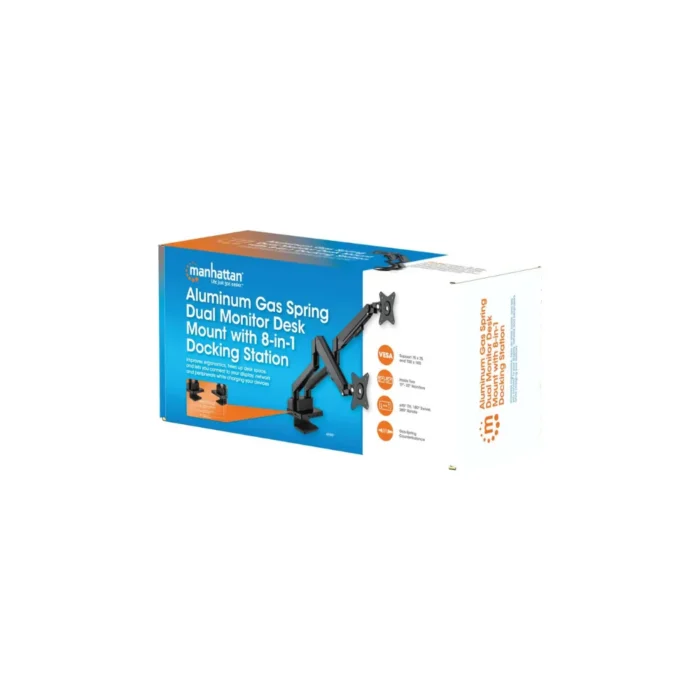 docking-dual-desk-mount-mht-461887-3 ขาตั้งจอคอม 2 จอ พร้อม Docking Station 8-in-1 ครบจบในหนึ่งเดียว