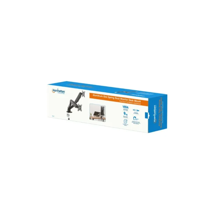 dual-desk-mount-mht-462501-3 แขนจับจอมอนิเตอร์แก๊สสปริง ปรับอิสระ สำหรับจอ 17 - 32 นิ้ว