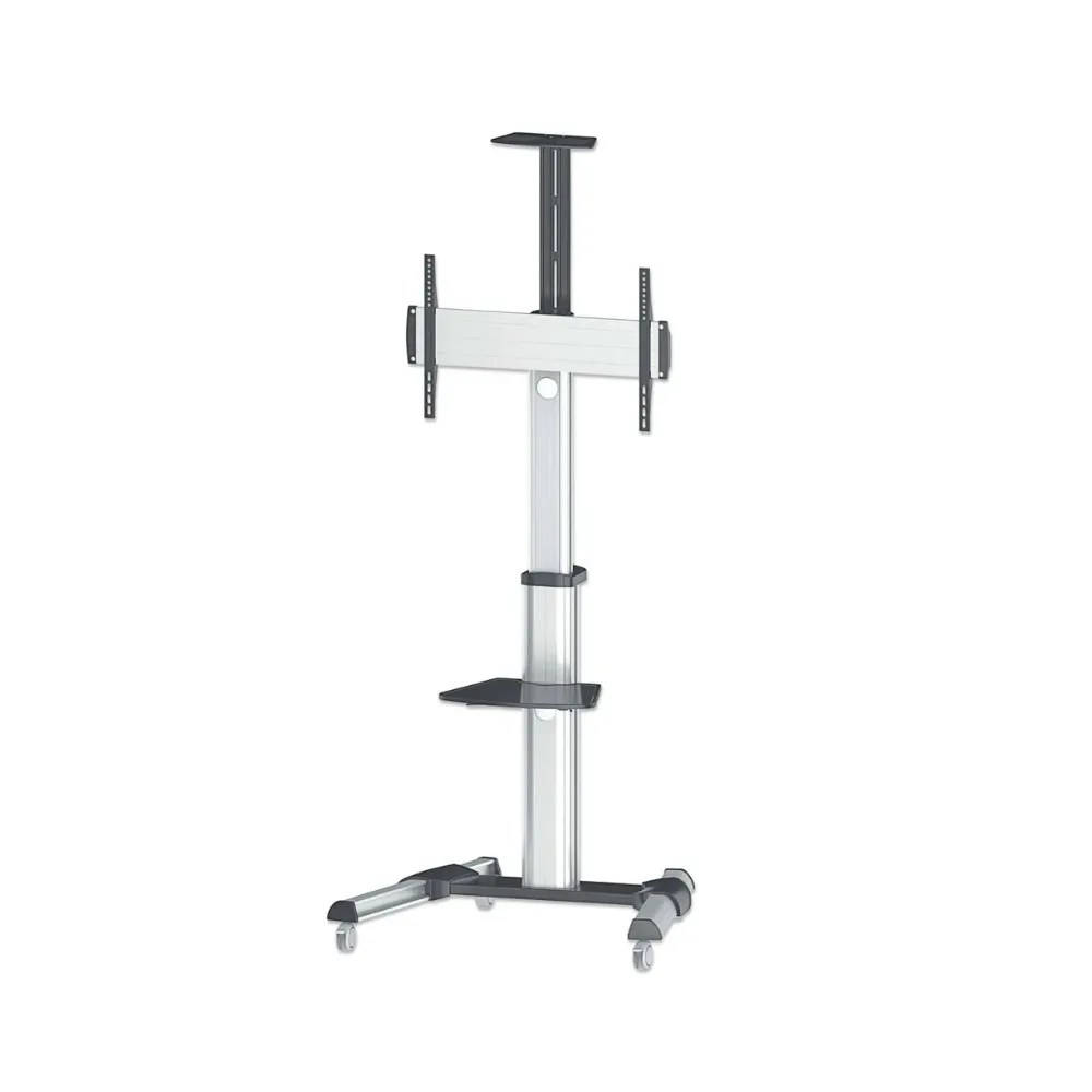 ขาตั้งทีวีอะลูมิเนียมหมุนจอได้ ปรับสูง-ต่ำ พร้อมล้อ AluPro Pivot Stand