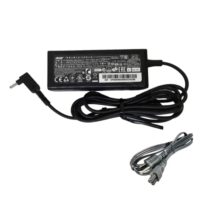Acer Adapter 19V 2.37A 45W 3.0 × 1.1mm 03 Acer Adapter 19V 2.37A 45W หัว 3.0 × 1.1mm สำหรับโน๊ตบุ๊ค
