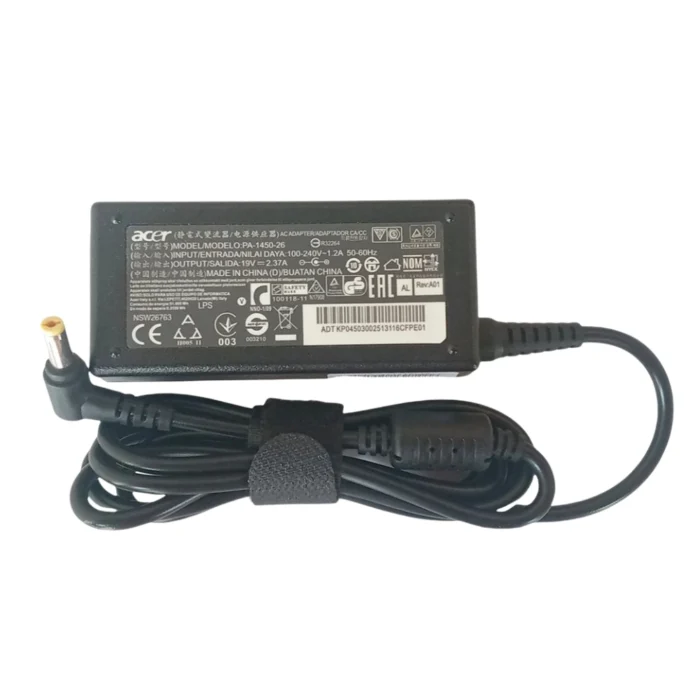 Acer Adapter 19V 2.37A 45W 5.5 × 1.7mm 03 Acer Adapter 19V 2.37A 45W หัว 5.5 × 1.7mm สำหรับโน๊ตบุ๊ค