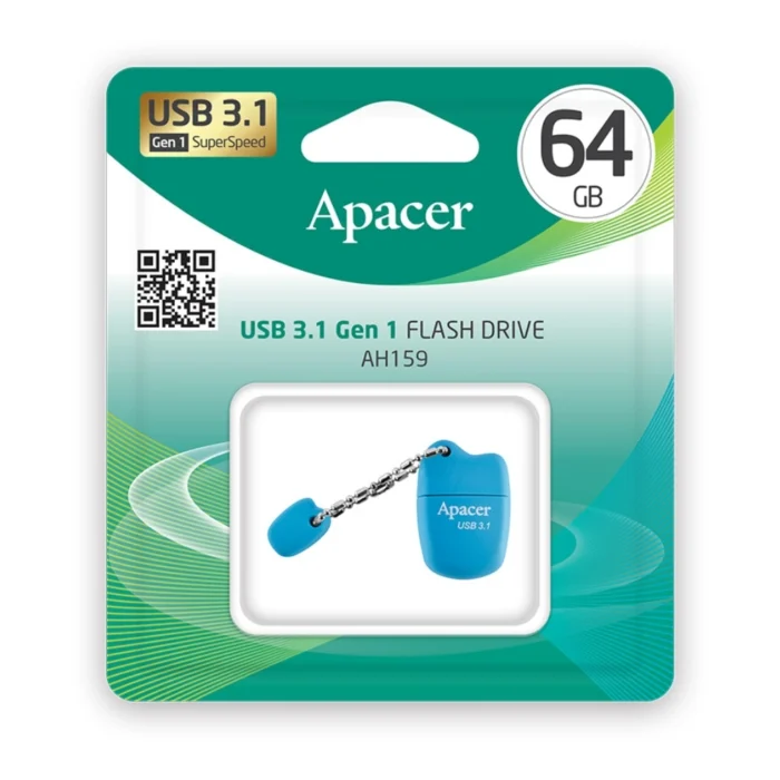 Apacer AH159 32GB Blue 03 Apacer AH159 32GB Blue แฟลชไดรฟ์สีน้ำเงิน