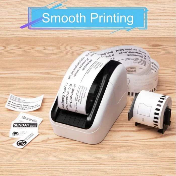 BROTHER Continuous Paper Tape BROTHER เทปกระดาษต่อเนื่องพื้นขาว ขนาด 62 มม. DK-11202 (ฉลากแบบไดคัท)
