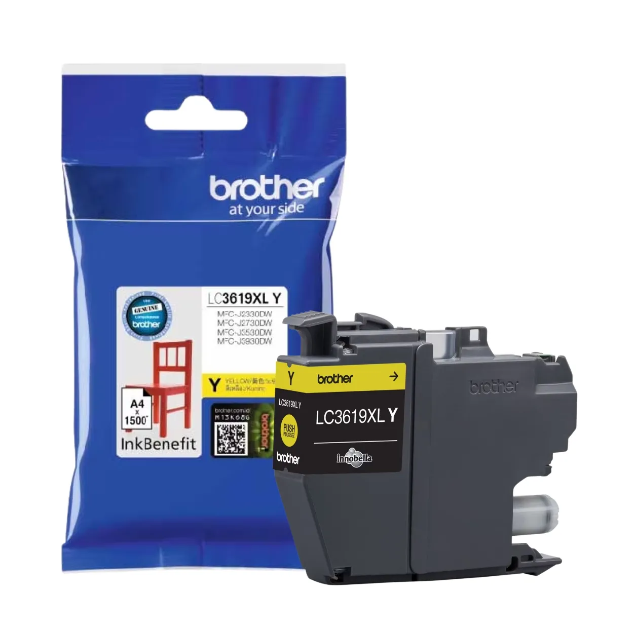 BROTHER Ink หมึกพิมพ์สีเหลือง LC-3619XLY (ฺYellow)