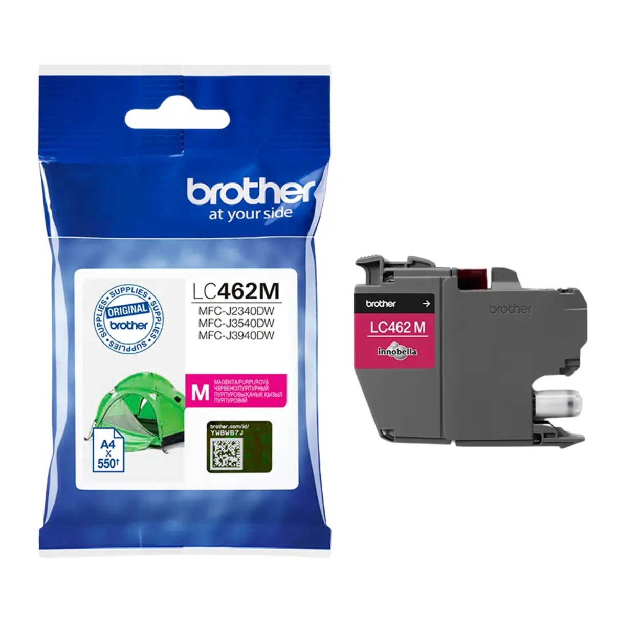 BROTHER Ink หมึกพิมพ์สีชมพู LC-462M (ฺMagenta)