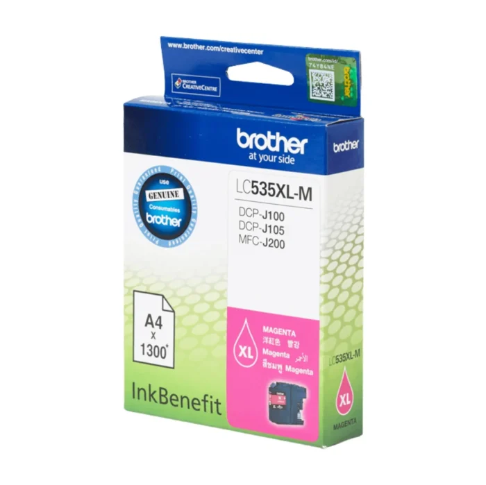 BROTHER Ink หมึกพิมพ์สีชมพู LC-535XLM (ฺMagenta)