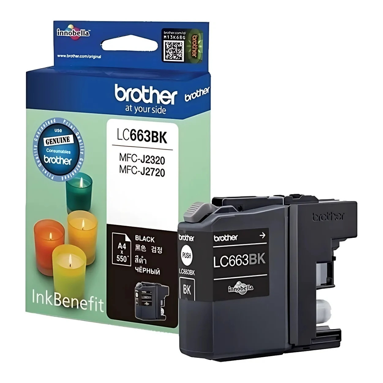 BROTHER Ink หมึกพิมพ์สีดำ LC-663BK (ฺBlack)