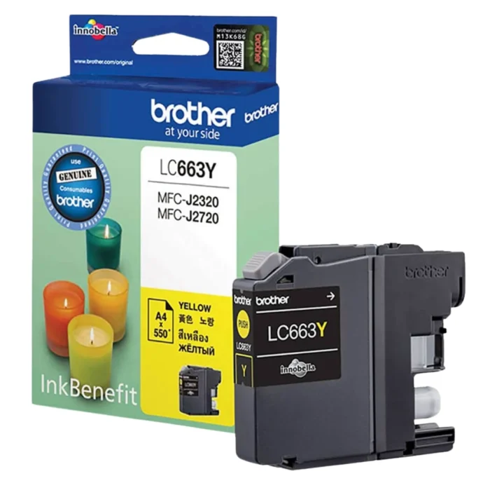 BROTHER Ink หมึกพิมพ์สีเหลือง LC-663Y (ฺYellow)