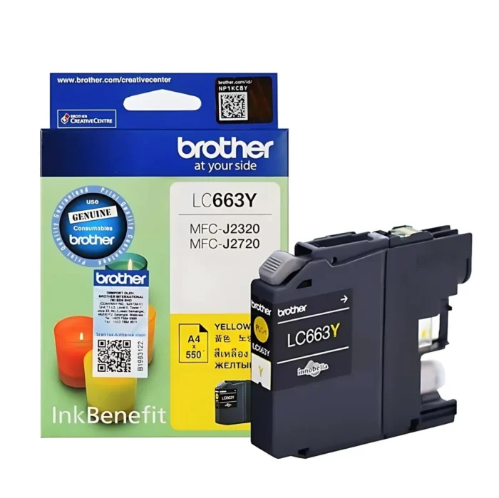 BROTHER Ink หมึกพิมพ์สีเหลือง LC-663Y (ฺYellow)