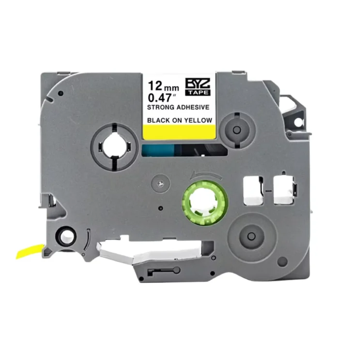 Brother TZE-S631 Tape 03 BROTHER เทปพิมพ์อักษรสีดำ พื้นเหลือง ขนาด 12 มม. TZE-S631 (ชนิดติดแน่นพิเศษ)
