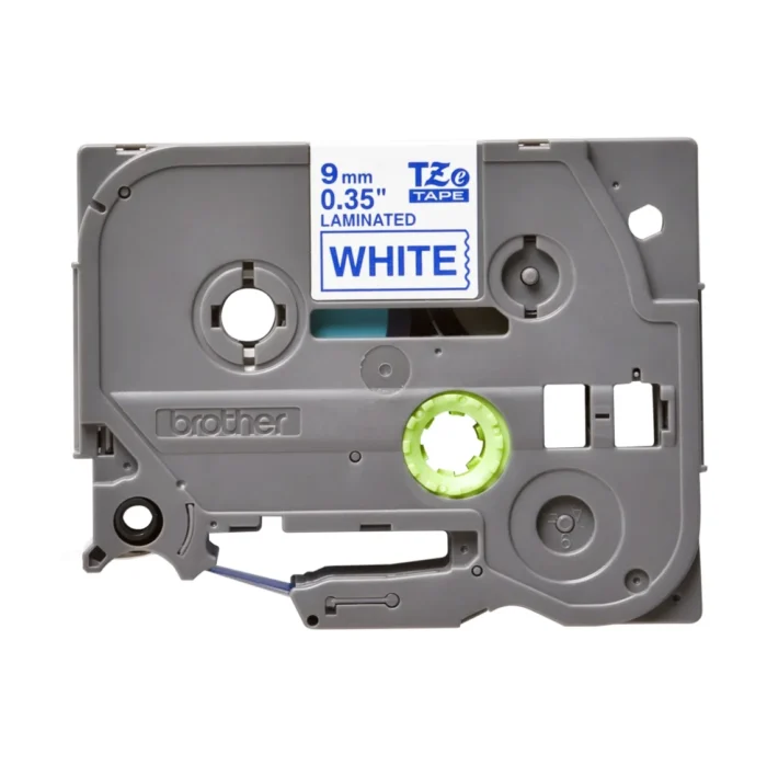 Brother TZE223 laminated label tape 9mm blue on white 02 BROTHER เทปพิมพ์อักษรสีน้ำเงิน พื้นขาว ขนาด 9 มม. TZE-223