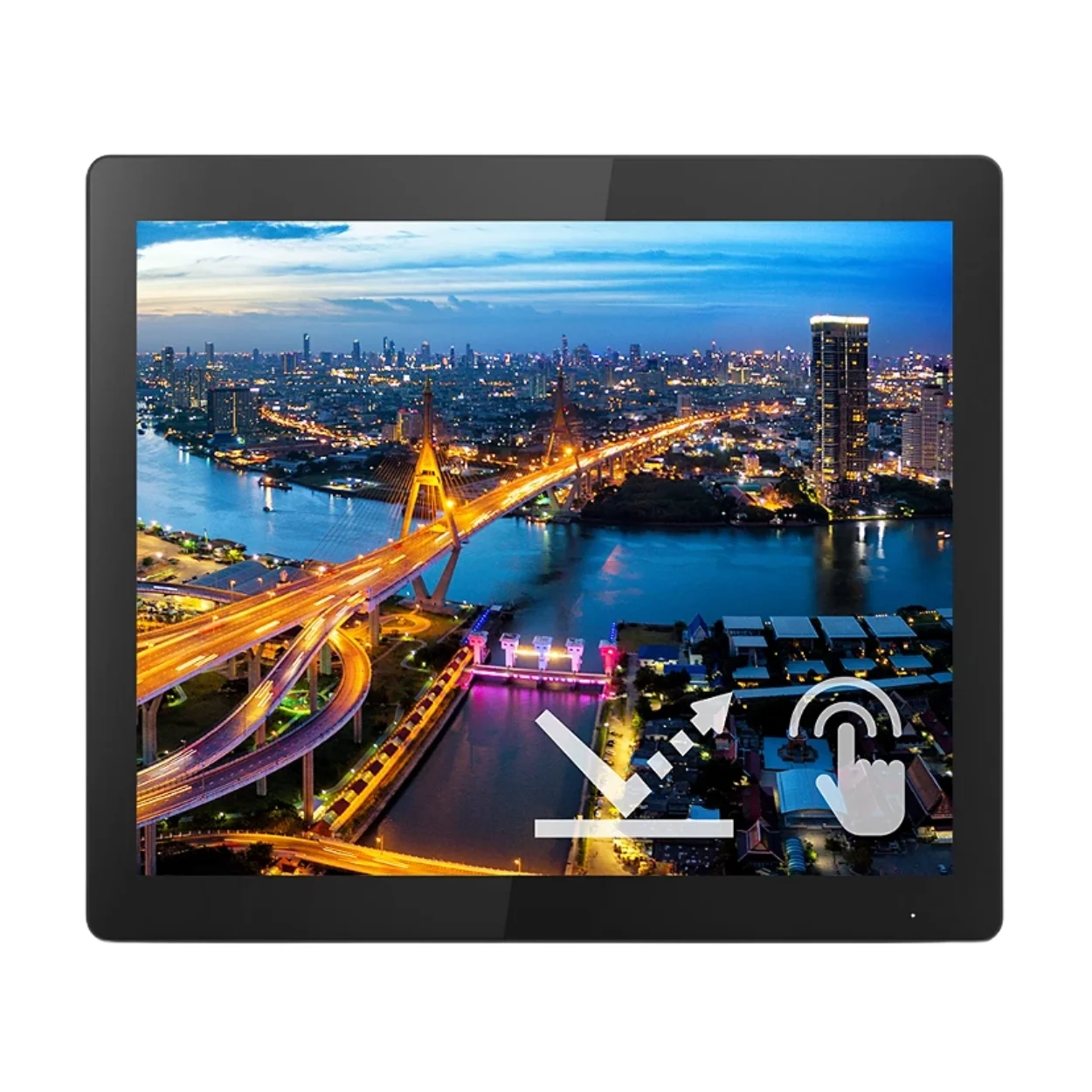 Philips จอมอนิเตอร์ ขนาด 17 นิ้ว แบบสัมผัส เปิดเฟรม กันน้ำ กันฝุ่น