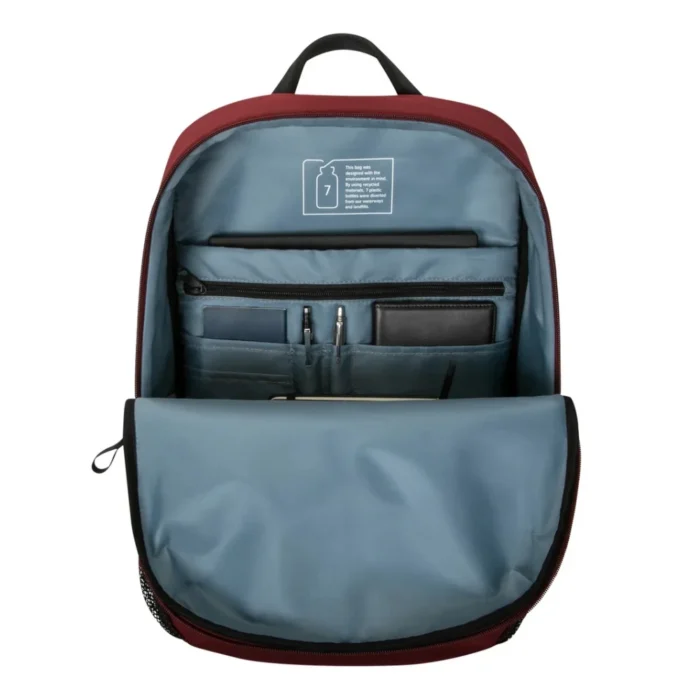 Targus 15.6 inch Sagano EcoSmart Campus Backpack Cabernet 04 Targus 15.6 inch Sagano EcoSmart Campus Backpack Cabernet กระเป๋าเป้สำหรับโน๊ตบุ๊ก