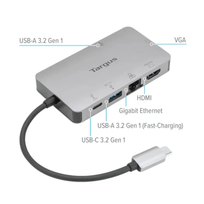 Targus USB-C 4K HDMI_VGA Docking Station 04 Targus USB-C 4K HDMI/VGA Docking Station with 100W PD อุปกรณ์เชื่อมต่อ