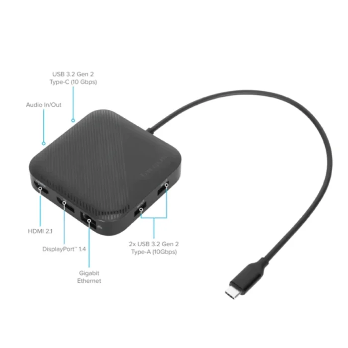 Targus USB4 Dual Video 4K Docking Station 04 Targus USB4 Dual Video 4K Docking Station with 85W PD Pass-Thru อุปกรณ์เชื่อมต่อ