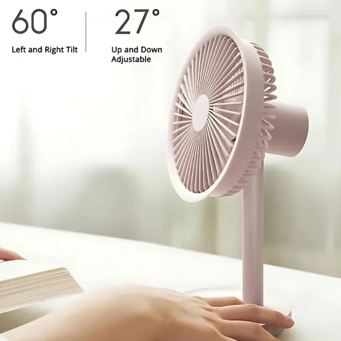 aisolove-f5-desktop-fan-pink-2 AISOLOVE F5 พัดลมตั้งโต๊ะ รุ่น Desktop Fan สีชมพู ลมแรง ปรับระดับได้