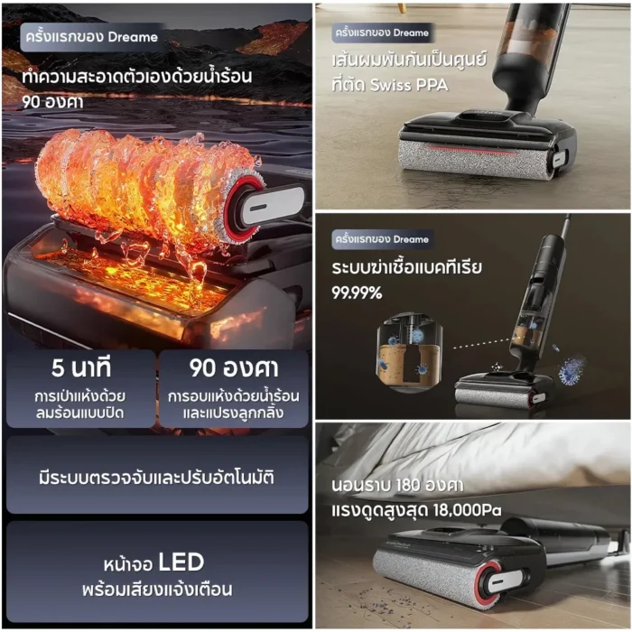 Dreame H13 Flexreach Wet and Dry Vacuum เครื่องดูดฝุ่นถูพื้นอเนกประสงค์