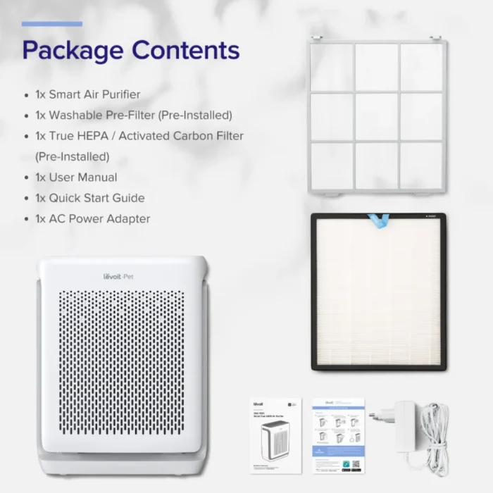 levoit-vital-200s-true-hepa-air-purifier-4 Levoit Vital 200S Smart Air Purifier เครื่องฟอกอากาศอัจฉริยะ สำหรับสัตว์เลี้ยง True HEPA H13 กรองกลิ่นขนสัตว์ ห้อง 88 ตร.ม. สีขาว