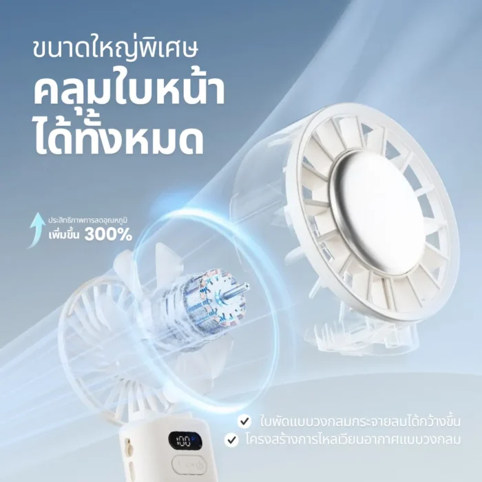 sothing-engine-ice-z-white-3 SOTHING Engine Ice Z Handheld Fan พัดลมมือถือทำความเย็น Cooling Pad ปรับลม 100 ระดับ พร้อมสายคล้อง สีขาว