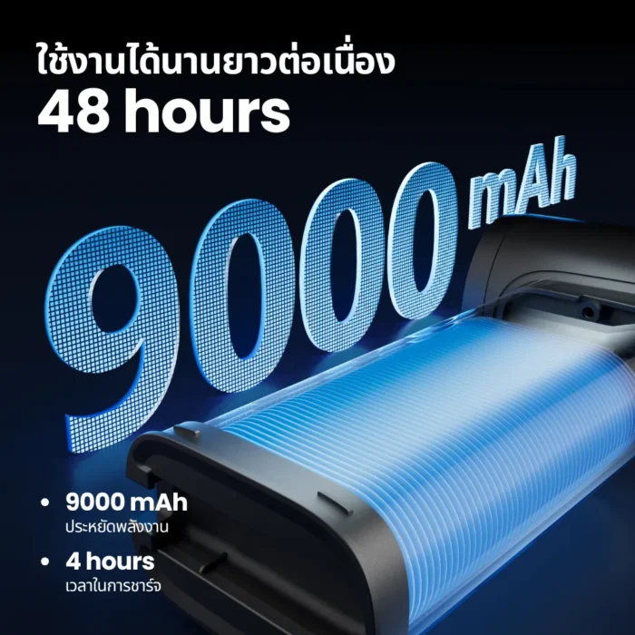 sothing-engine-power-grey-3 SOTHING Engine Power High Speed Handheld Fan พัดลมมือถือแรงสูง แบต 9000mAh เป็นพาวเวอร์แบงค์ได้ ปรับ 100 ระดับ สีเทา