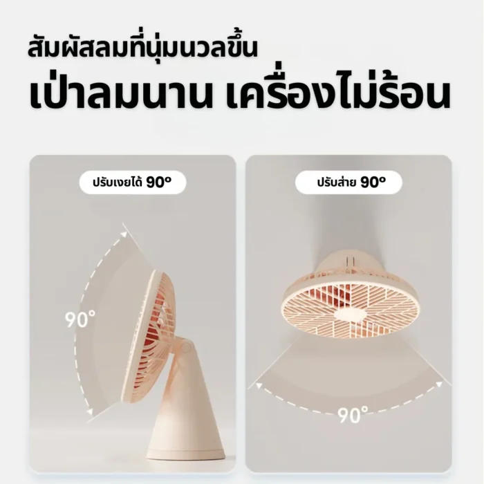 SOTHING Forest Pro Table Fan พัดลมตั้งโต๊ะ แบต 4000mAh 7 ใบพัด ส่ายได้ 90° ลมธรรมชาติ สีชา