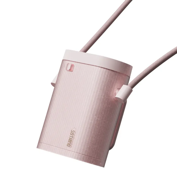 SOTHING Ice Cube Neck Fan พัดลมคล้องคอ ปรับลม 100 ระดับ ลมแรง 10m/s จอ LED สีชมพู