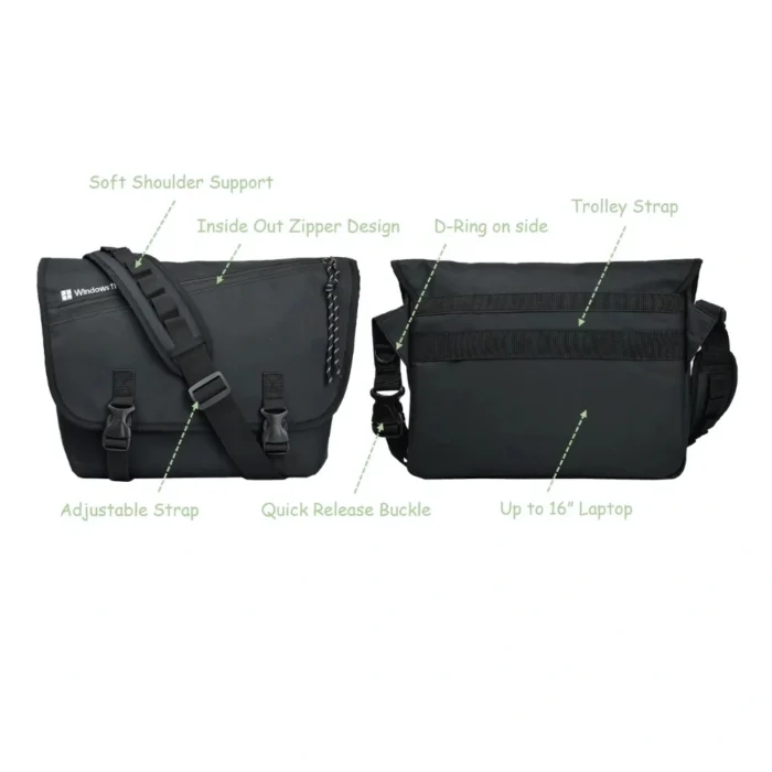 Acer Crossbody Bag (Model ZLZ01ST00U) Black 04 Acer Crossbody Bag (Model ZL.Z01ST.00U) Black กระเป๋าสะพายข้าง สีดำ