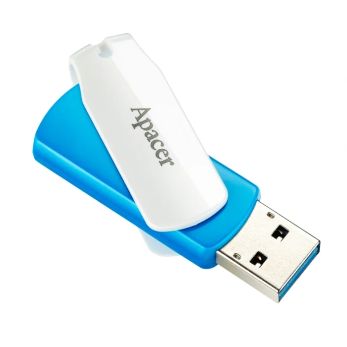 Apacer AH357U 64GB Blue 02 Apacer AH357U 64GB Blue แฟลชไดรฟ์สีน้ำเงิน