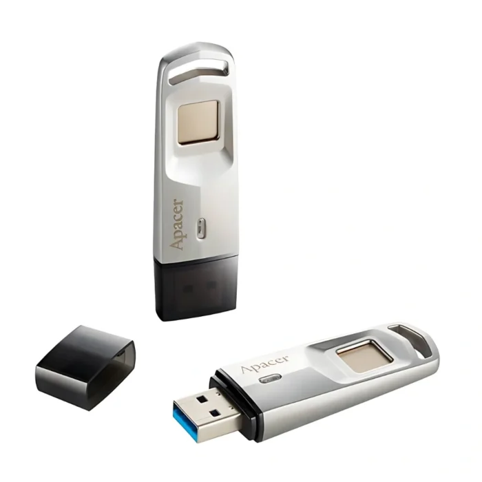 Apacer AH650S 64GB Silver 02 Apacer AH650S 64GB Silver แฟลชไดรฟ์สีเงิน พร้อมสแกนลายนิ้วมือ