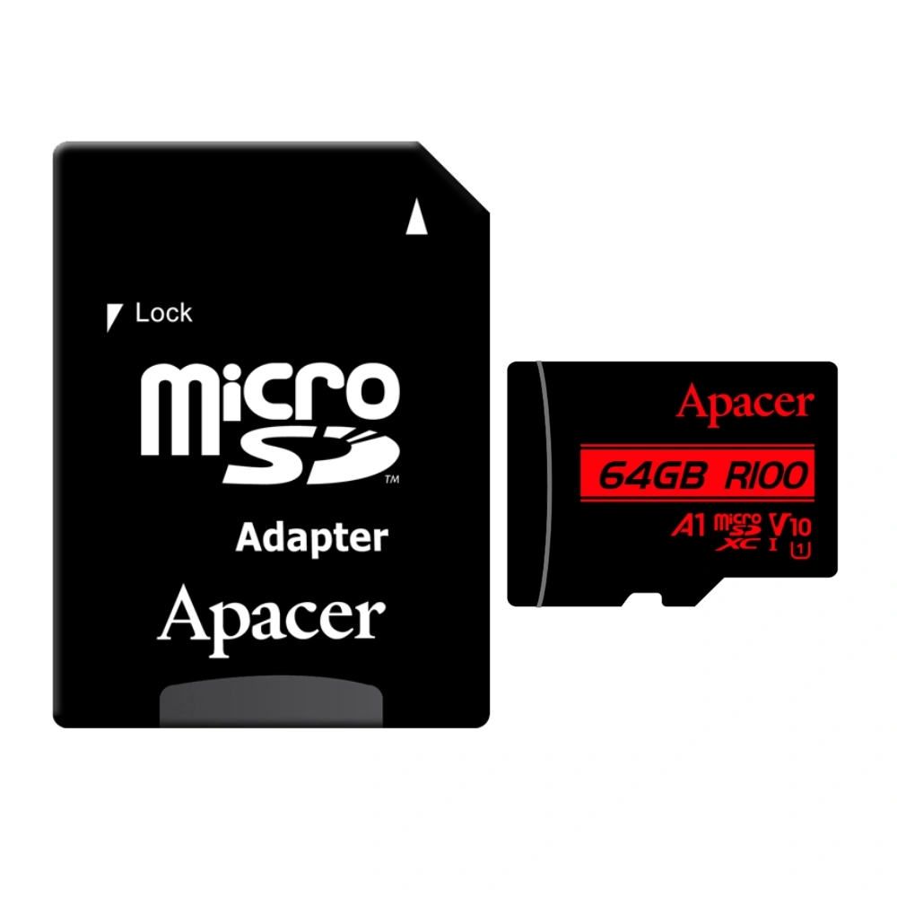 Apacer Micro SD U1 C10 64GB R100 V10 เมมโมรี่การ์ด