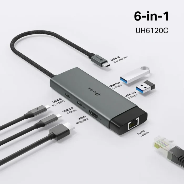 tp-link-uh6120c-6-in-1-usb-c-hub-2 TP-Link UH6120C 6 in 1 USB-C Hub