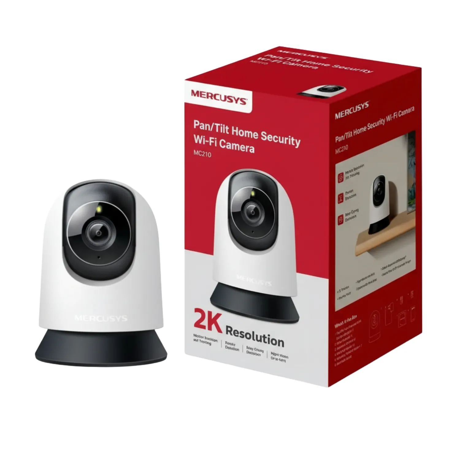 กล้อง Mercusys MC210 กล้องวงจรปิด 2K 3MP หมุนได้ 360° (พร้อมกล่อง)