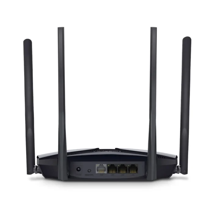Mercusys MR70X AX1800 Gigabit Router 03 เราเตอร์ Mercusys MR70X AX1800 แสดงพอร์ต Gigabit WAN/LAN