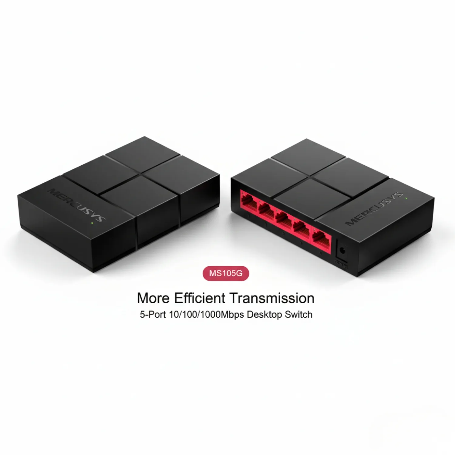 Mercusys MS105G 5-Port Gigabit Desktop Switch ดีไซน์ทันสมัย