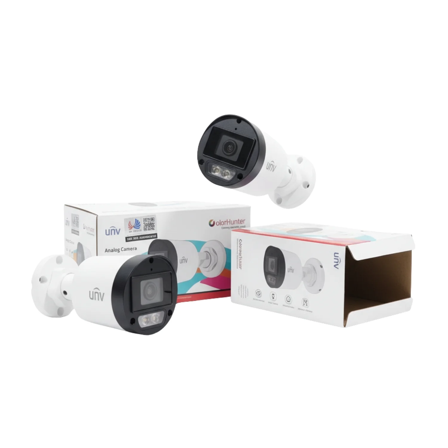 กล้องวงจรปิด Uniview UAC-B125-AF28M-W 5MP ColorHunter พร้อมกล่อง (2 ตัว)