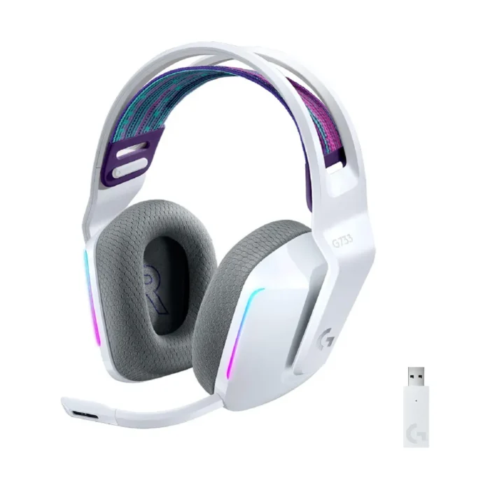 Logitech G733 LIGHTSPEED Gaming Headset สีขาว – หูฟังเกมมิ่งไร้สายแบบครอบหู